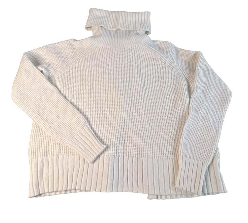 Madewell Ribbed Turtleneck Sweater in Cotton and Merino Wool